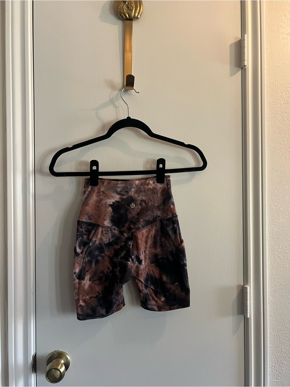 lululemon athletica Tie-Dye High-Rise Bike Shorts - Brown & Black